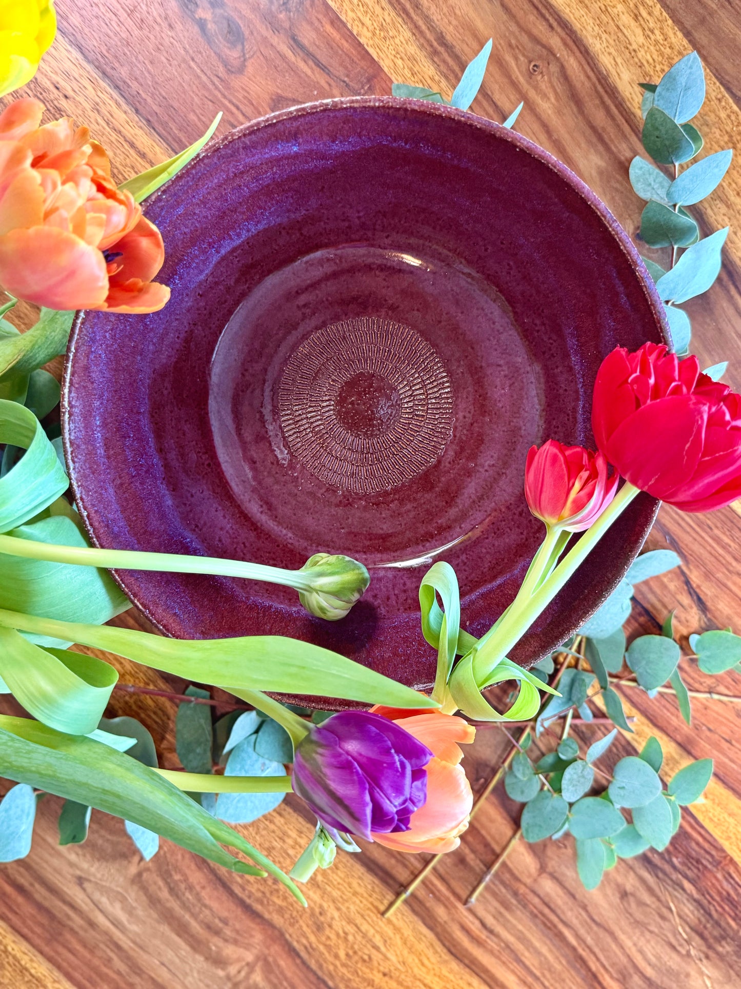 Große Bowl mit Reibe „Burgundy Love“