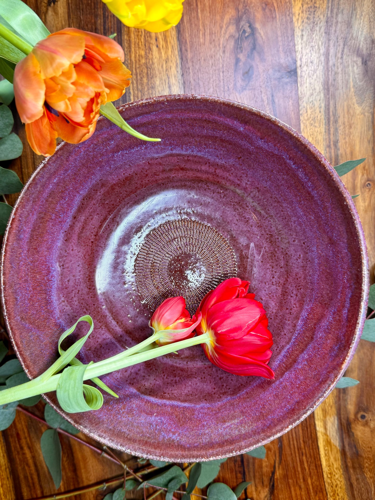 Große Bowl mit Reibe „Burgundy Love“